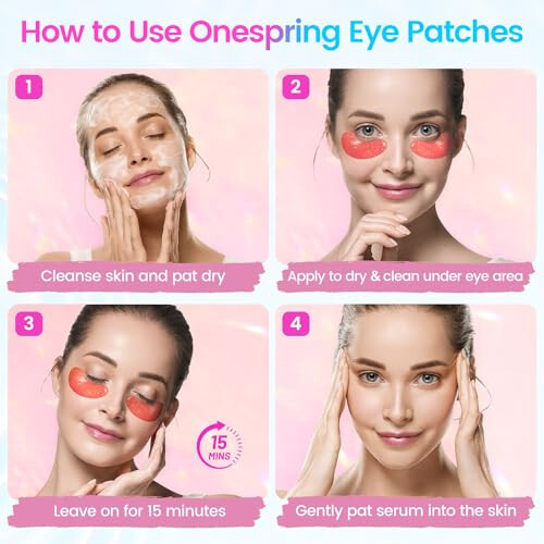 Onespring Under Eye Patches (24 Pairs) - Upgrade Eye Gel Pads for Wrinkles, Puffy Eyes, Dark Circles, Eye Bags, Natural Collagen Eye Gels Pads, Under Eye Mask Patches for Refreshing, Revitalizing - 7