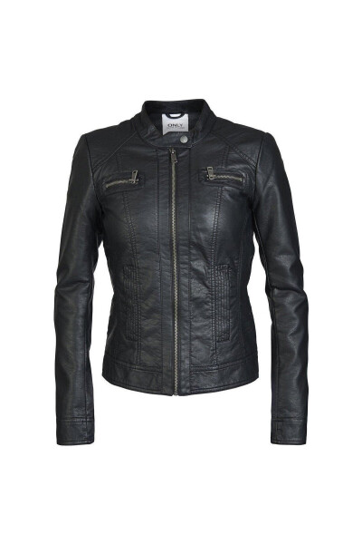 Onlbandit Faux Leather Biker Ko'ylagi 15081400-blk - 3