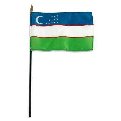 Online Stores Uzbekistan flag 4 x 6 inch - 1