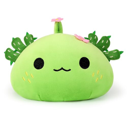 Onsoyours Cute Axolotl Plush, Soft Stuffed Animal Salamander Plush Pillow, Kawaii Plushie Toy for Kids (Axolotl Cactus, 13 inches) - 16