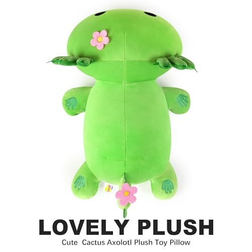 Onsoyours Cute Axolotl Plush, Soft Stuffed Animal Salamander Plush Pillow, Kawaii Plushie Toy for Kids (Axolotl Cactus, 13 inches) - 18