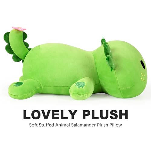 Onsoyours Cute Axolotl Plush, Soft Stuffed Animal Salamander Plush Pillow, Kawaii Plushie Toy for Kids (Axolotl Cactus, 13 inches) - 12