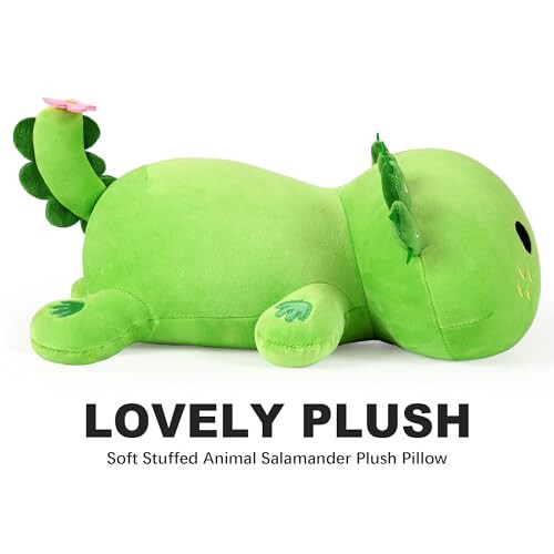 Onsoyours Sevimli Axolotl Peluş, Yumuşak Doldurulmuş Hayvan Semender Peluş Yastık, Çocuklar İçin Kawaii Peluş Oyuncak (Axolotl Kaktüs, 13 inç) - 47