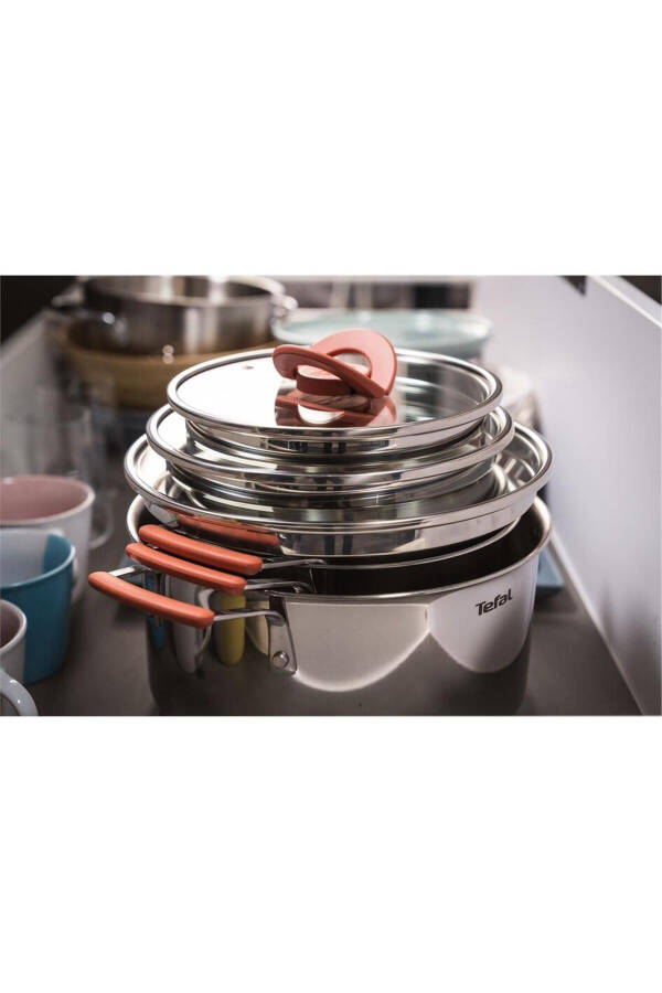 Optispace Steel Pot Set - 6 Pieces - 8