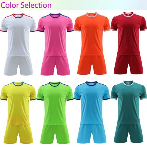 OPUTWDF Custom Soccer Jersey for Boys Girls Personalized Soccer T-Shirts and Shorts for Men or Women - 5