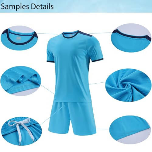 OPUTWDF Personalized Soccer Jersey for Boys Custom Soccer Shirts and Shorts Set With Name for Kids Jersey Soccer Uniform - 2