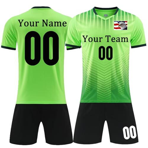 OPUTWDF Personalized Soccer Jersey Kids Men Women Custom Soccer Jersey Kits Adult Boys Team Soccer Shirt and Shorts - 7