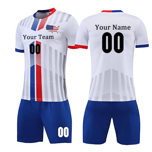 OPUTWDF Youth Adult Soccer Uniforms Design Your Own Name Personalized Soccer Jersey for Boys Girls Men Women - 7