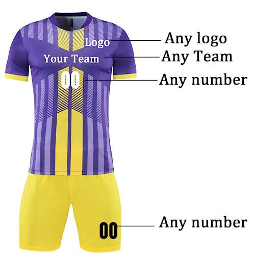 OPUTWDF Youth Adult Soccer Uniforms Design Your Own Name Personalized Soccer Jersey for Boys Girls Men Women - 4