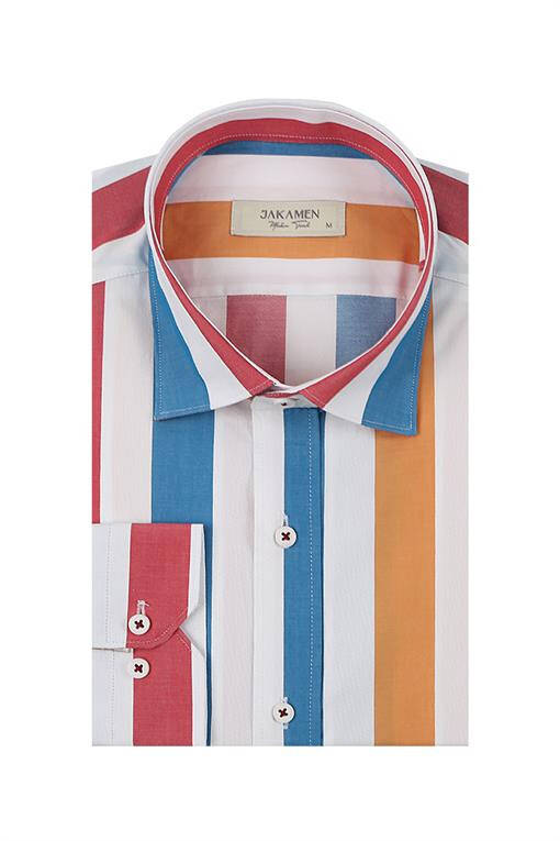 Orange Slim Fit Collar Buttoned Shirt - 5