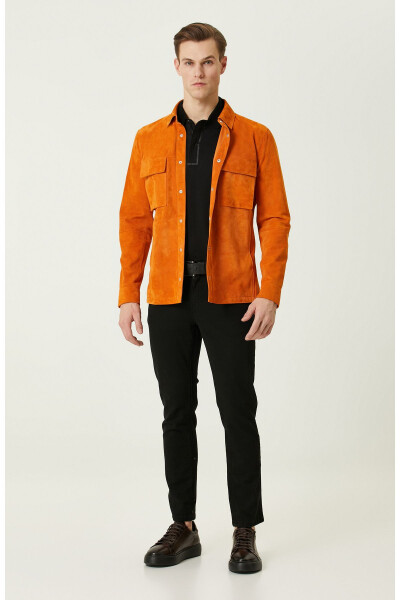 Orange Suede Jacket - 3