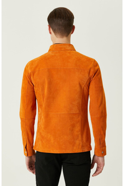 Orange Suede Jacket - 5