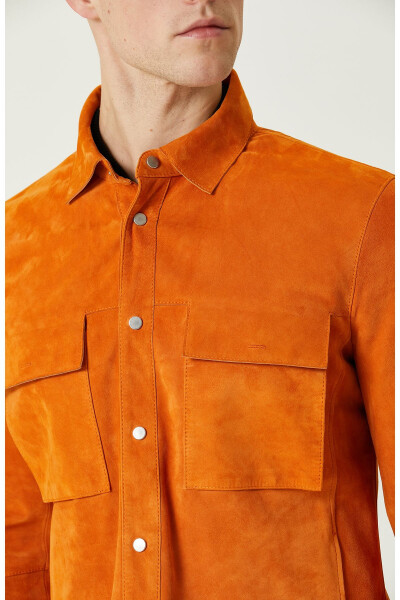 Orange Suede Jacket - 6