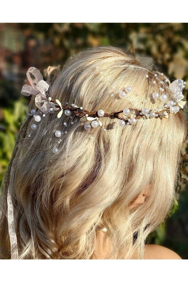 Orchid Flower Crown for Brides, Bridesmaid & Party & Maternity & Outdoor Shoot Crown, Henna Crown and Bridal Crown - 1