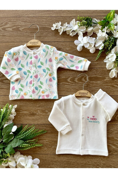 Organic Cotton 2-Piece Baby Girl Top & Cardigan Set Tulip - 4