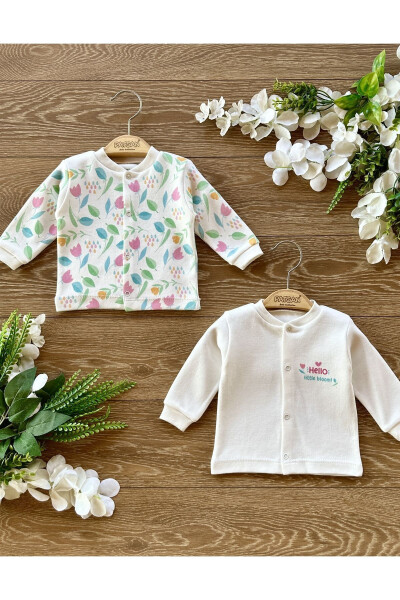 Organic Cotton 2-Piece Baby Girl Top & Cardigan Set Tulip - 6