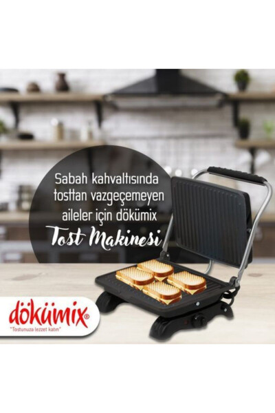 Organik Temir Quyma Qoplamasiz Toaster (Qora Cho'tka Sovg'a) Fma07266 - 4