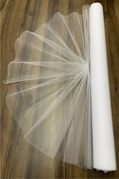 Organza Decoration Veil, Engagement Gift Veil, Door Decoration Veil, Birthday Veil 100x300cm, White Organza Decoration - 1