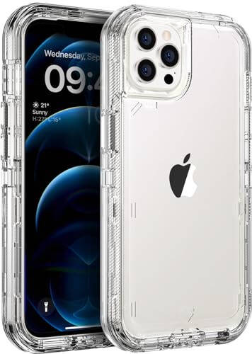 ORIbox Case Compatible with iPhone 12 and iPhone 12 Pro, Heavy Duty Shockproof Clear Case - 1