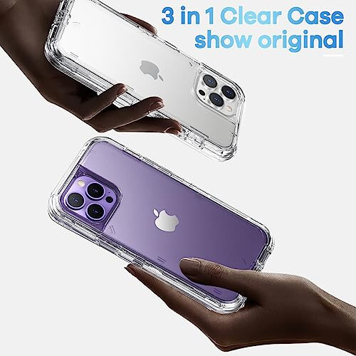 ORIbox Case Compatible with iPhone 12 and iPhone 12 Pro, Heavy Duty Shockproof Clear Case - 4