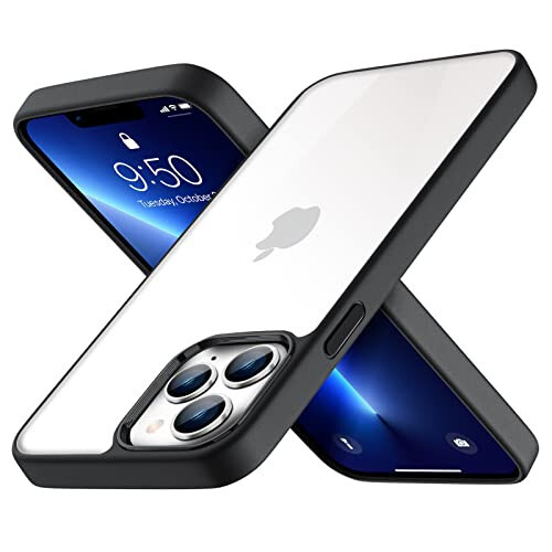 ORIbox iPhone 12/12 Pro Slim Case - Crystal Clear, Shockproof, Anti-Fall, Translucent Matte, 6.1