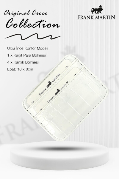 Original Boxed Coin Compartment Croco Leather Slim Credit Card & Wallet Lux Croco Women's Cardholder - 4