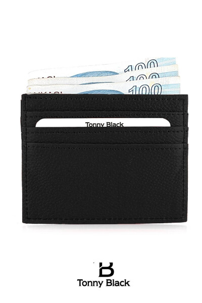 Original Boxed Unisex Super Slim Leather Thin Model Credit Card & Business Card Holder Faux Leather Cardholder Black - 6