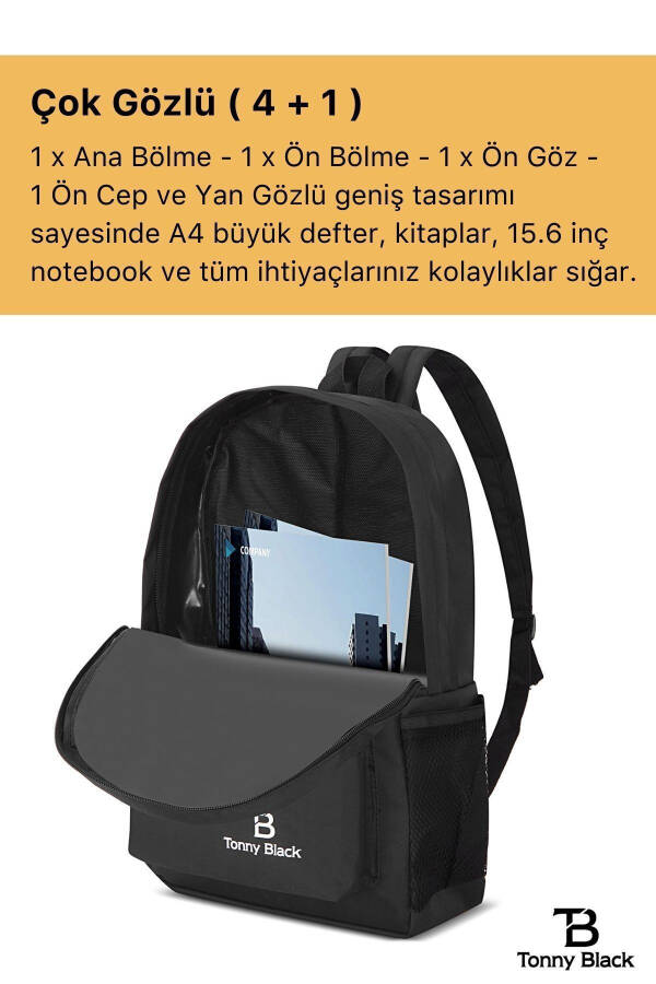 Original Unisex Ko'p Cho'ntakli Su O'tkazmaydigan Sport Maktab Laptop Sayohat Va Kundalik Foydalanish Uchun Ryukzak - 3