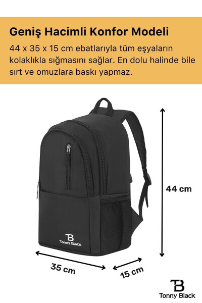 Original Unisex Ko'p Cho'ntakli Su O'tkazmaydigan Sport Maktab Laptop Sayohat Va Kundalik Foydalanish Uchun Ryukzak - 4