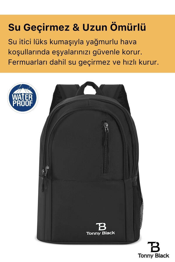 Original Unisex Ko'p Cho'ntakli Su O'tkazmaydigan Sport Maktab Laptop Sayohat Va Kundalik Foydalanish Uchun Ryukzak - 6