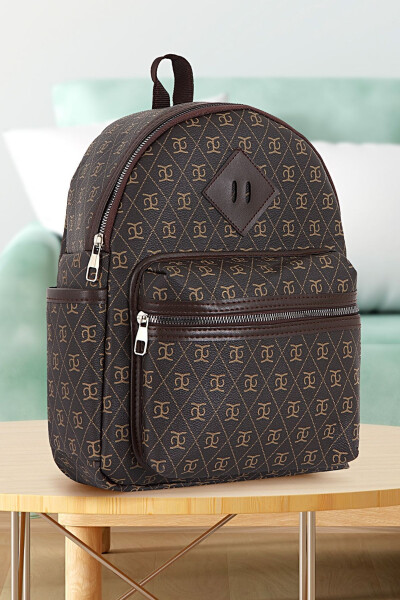 Original Women's Logo Quilted 4 Compartment Travel School Sport Everyday Luxury & Stylish Backpack - 9