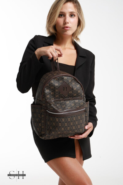 Original Women's Logo Quilted 4 Compartment Travel School Sport Everyday Luxury & Stylish Backpack - 13