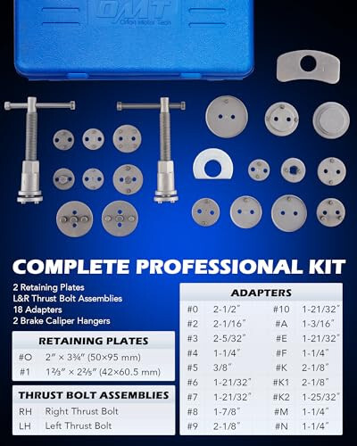 Orion Motor Tech 24pcs Heavy Duty Disc Brake Piston Caliper Compressor Rewind Tool Set and Wind Back Tool Kit for Brake Pad Replacement Reset, Fits Most American, European, Japanese Autos - 4