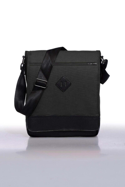 Orjın Unisex 11 Vertical Postman Crossbody Shoulder Bag - Black - 1