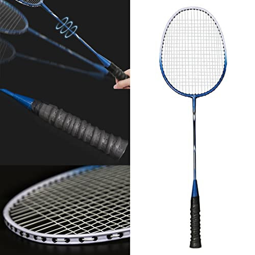 Orqa hovli sportlari uchun kattalar oila raketkasi o'yini uchun 4 ta badminton raketkasi to'plami, 12 ta volanchik, 4 ta almashtirish ushlagichi, 4 ta bilak bog'lamasi va tashish sumkasi - 3