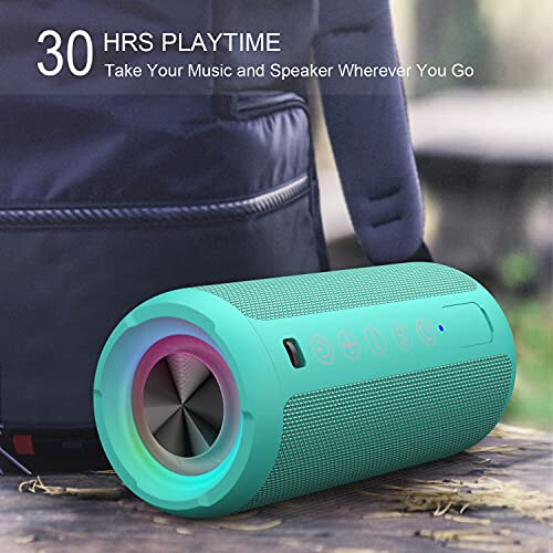 Ortizan Taşınabilir Bluetooth Hoparlörler, IPX7 Su Geçirmez Kablosuz Hoparlör 24W Yüksek Sesli Stereo Ses, Bluetooth 5.3 ile Açık Hava Hoparlörü, Derin Bas, RGB Işıklar, Çift Eşleştirme, Ev, Parti için 30 Saat Oynatma Süresi - 5