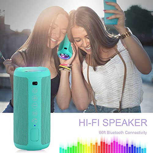 Ortizan Taşınabilir Bluetooth Hoparlörler, IPX7 Su Geçirmez Kablosuz Hoparlör 24W Yüksek Sesli Stereo Ses, Bluetooth 5.3 ile Açık Hava Hoparlörü, Derin Bas, RGB Işıklar, Çift Eşleştirme, Ev, Parti için 30 Saat Oynatma Süresi - 6