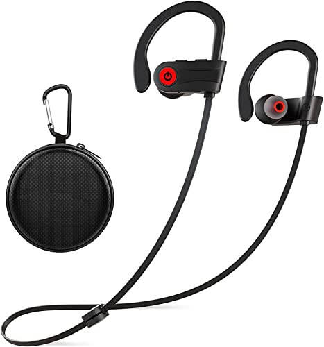 Otium Bluetooth Quloqchinlari Simsiz Quloqchinlar Bluetooth Quloqchinlar, Sport Quloqchinlar, IPX7 Su O'tkazmaydigan Stereo Quloqchinlar Sport Zali Yugurish Uchun 15 Soat O'ynash Vaqti Tovush Izolyatsiyasi Quloqchinlar, Qora - 1