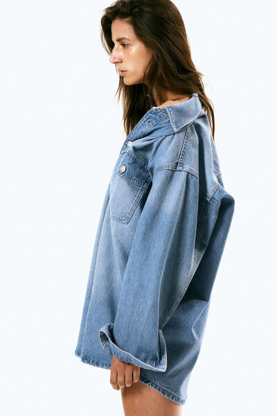 Oversize denim shirt - 6