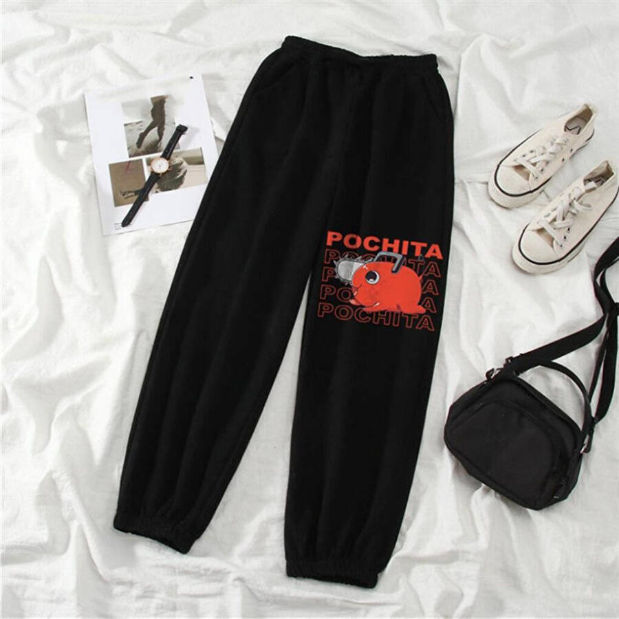 Oversize Unisex Black Sweatpants - 1