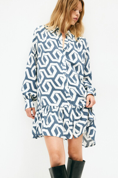 Oversized Shirt Dress - 1