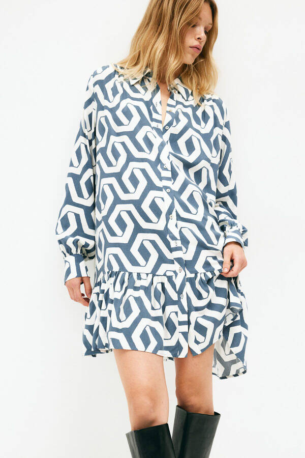 Oversized Shirt Dress - 1