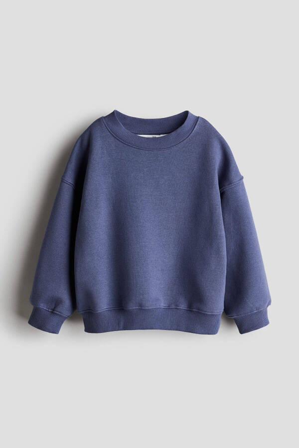 Oversized Sweatshirt with Collar - 1