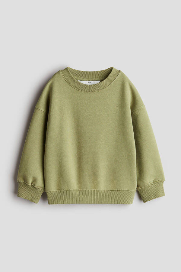 Oversized Sweatshirt with Collar - 1