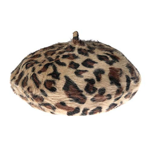 Ovida Ayollar uchun Leopard bosma Bere Shlyapa Yün Fransuz Bere Qopqoq Qish Issiq Beanie Shlyapa - 22