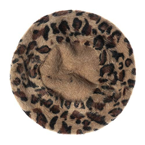 Ovida Women Leopard Print Beret Hat Wool French Beret Cap Winter Warm Beanie Hat - 26