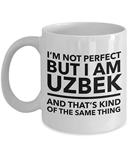 O'zbek Chashka - Men mukammal emasman, lekin men o'zbekman va bu deyarli bir xil - O'zbek Kofe Chashkasi - O'zbekiston Sovg'asi - 1