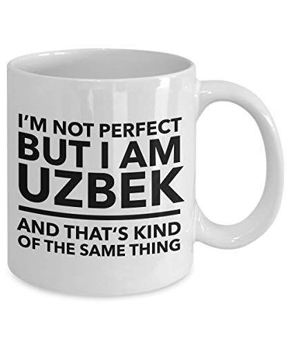 O'zbek Chashka - Men mukammal emasman, lekin men o'zbekman va bu deyarli bir xil - O'zbek Kofe Chashkasi - O'zbekiston Sovg'asi - 2