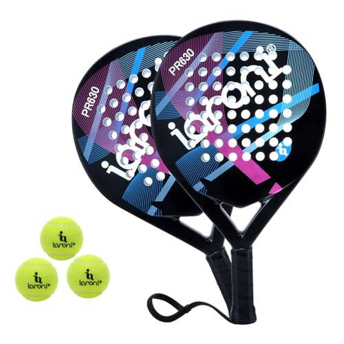 Padel Racket Carbon Fiber Surface with EVA Memory Flex Foam Core Lightweight Padel Racquet - 1