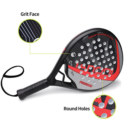 Padel Racket Carbon Fiber Surface with EVA Memory Flex Foam Core Lightweight Padel Racquet - 6